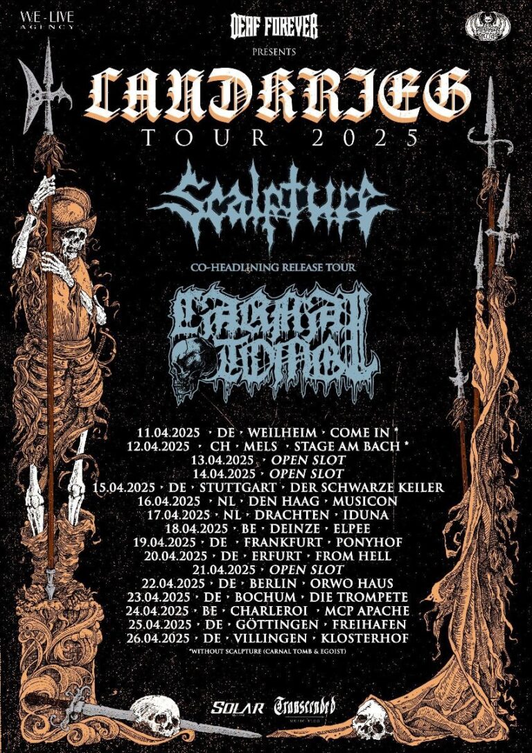 Carnal Tomb and Scalpture to Co-Headline “Landkrieg Tour” EU tour