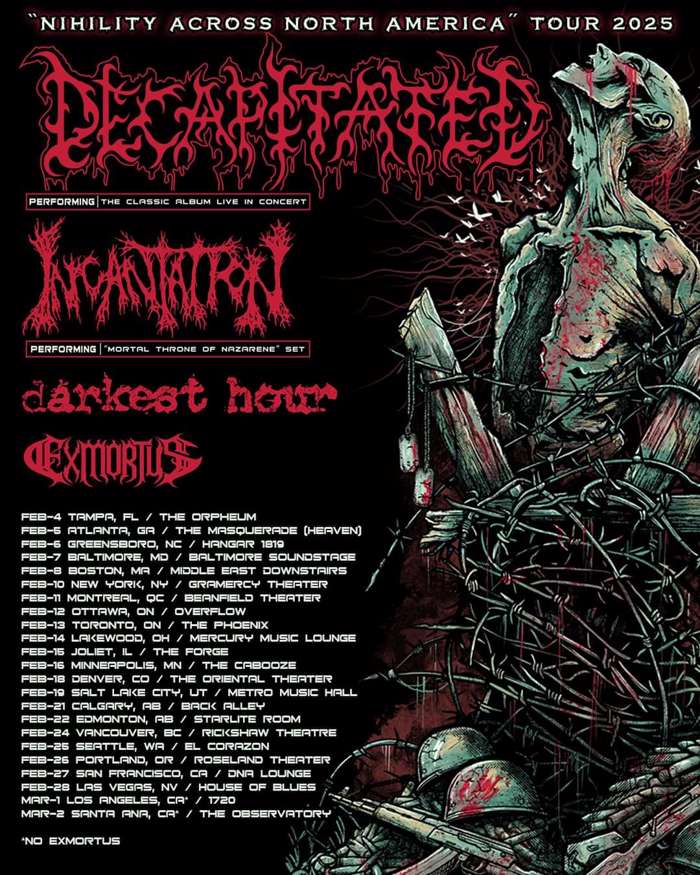 Decapitated North American tour Details released